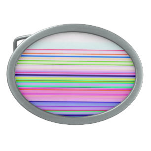 Hot colorful neon stripes belt buckle