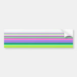 Hot colorful neon stripes bumper sticker