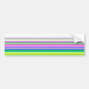 Hot colorful neon stripes bumper sticker