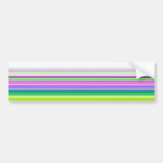 Hot colorful neon stripes bumper sticker