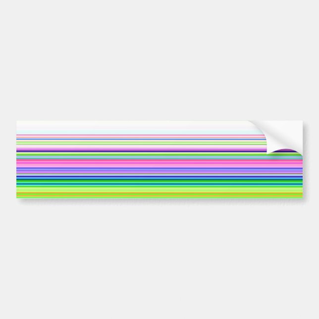 Hot colorful neon stripes bumper sticker (Front)