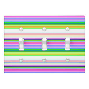 Hot colorful neon stripes light switch cover