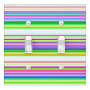 Hot colorful neon stripes light switch cover