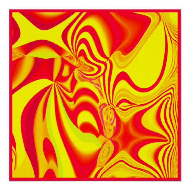 Hot Colorful Patterns Artwork Poster (Front)