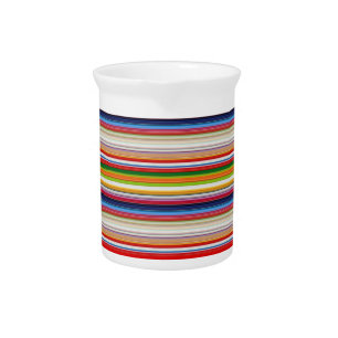 Hot colorful stripes beverage pitcher