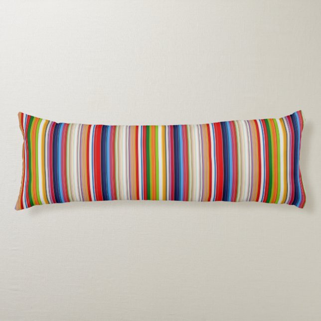 Hot colorful stripes body pillow (Front)
