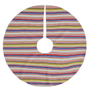Hot colorful stripes brushed polyester tree skirt