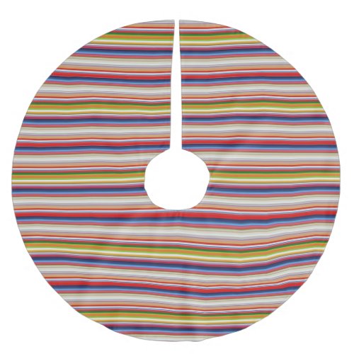 Hot colorful stripes brushed polyester tree skirt