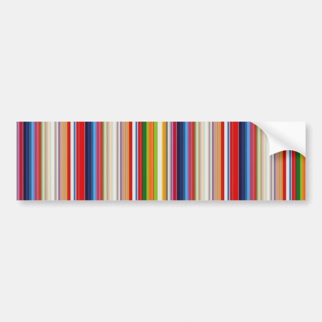 Hot colorful stripes bumper sticker (Front)