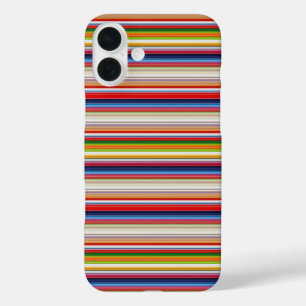 Hot colorful stripes iPhone 16 plus case