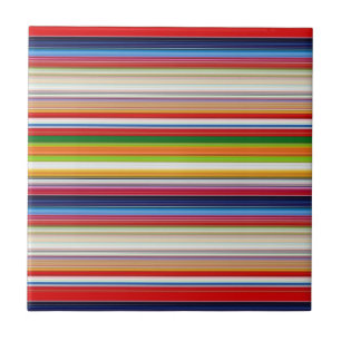 Hot colorful stripes ceramic tile