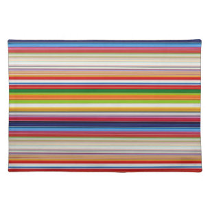 Hot colorful stripes cloth placemat