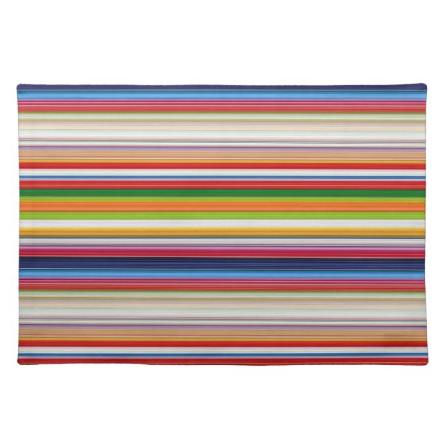 Hot colorful stripes cloth placemat (Front)