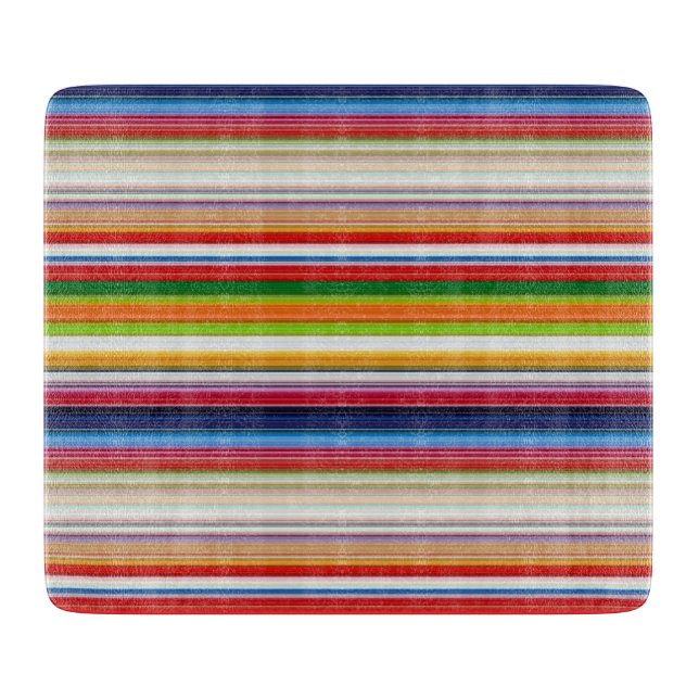 Hot colorful stripes cutting board (Front)