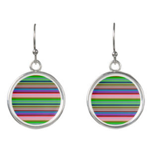 Hot colorful stripes earrings
