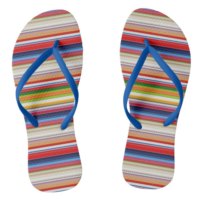 Hot colorful stripes flip flops (Footbed)