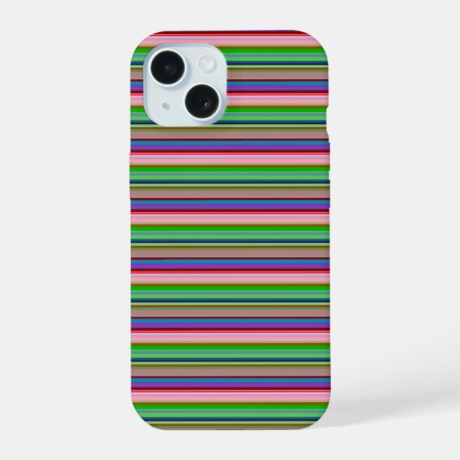 Hot colorful stripes iPhone 15 case (Back)
