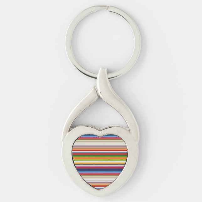 Hot colorful stripes keychain (Front)
