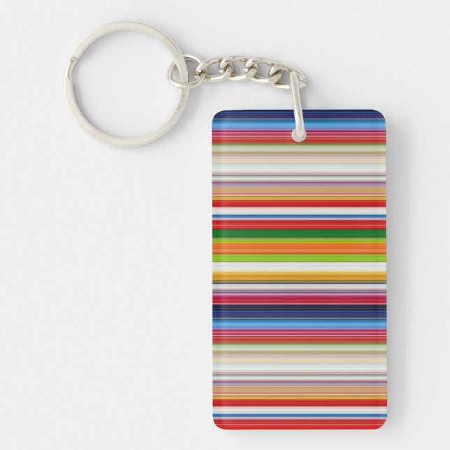 Hot colorful stripes keychain (Front)