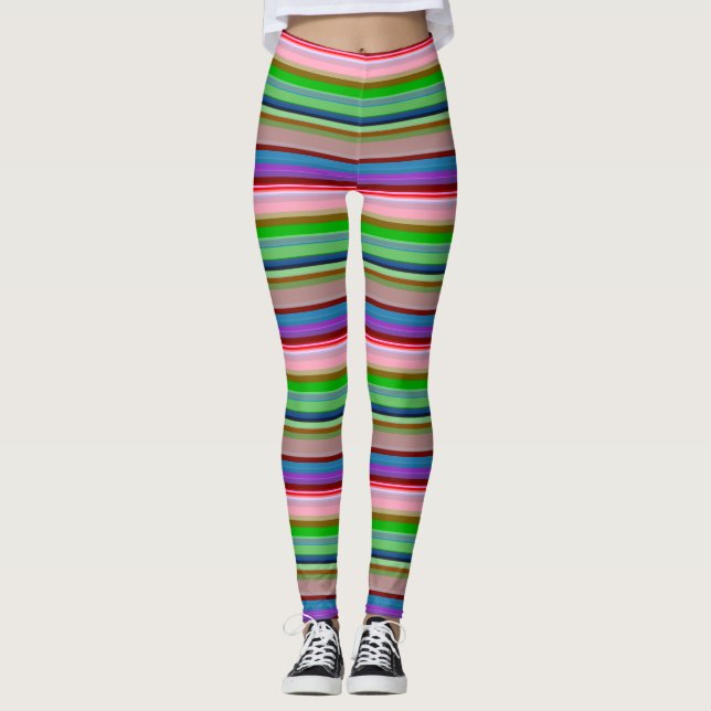 Hot colorful stripes leggings (Front)