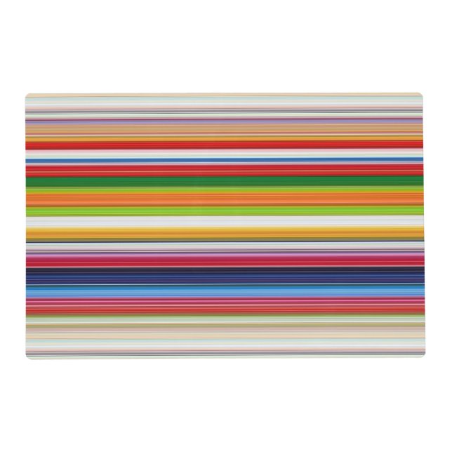 Hot colorful stripes placemat (Front)
