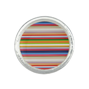 Hot colorful stripes ring