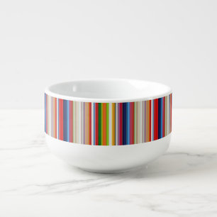 Hot colorful stripes soup mug