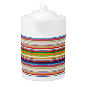 Hot colorful stripes teapot
