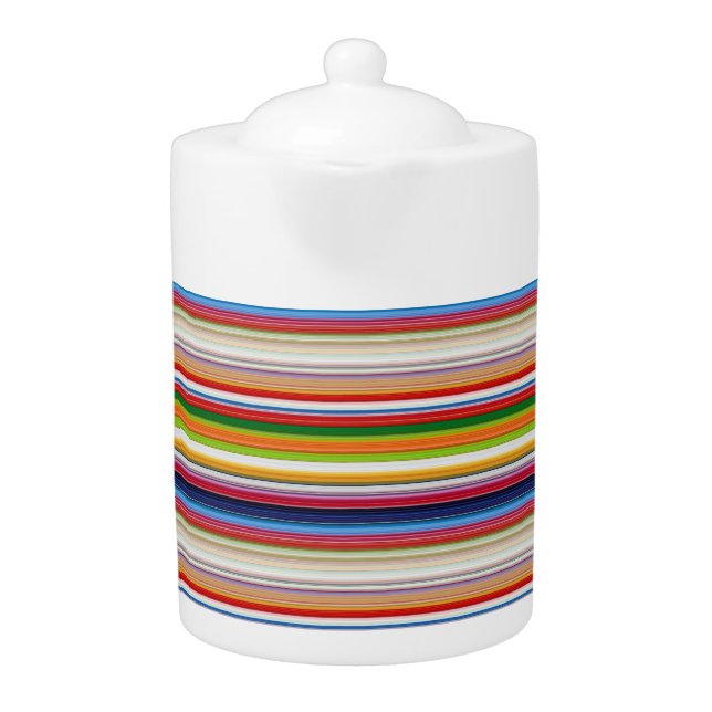 Hot colorful stripes teapot (Front)