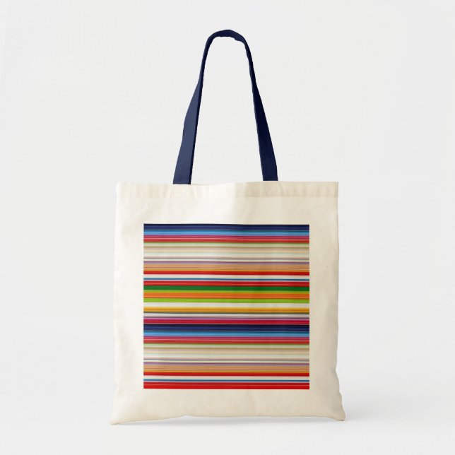 Hot colorful stripes tote bag (Front)