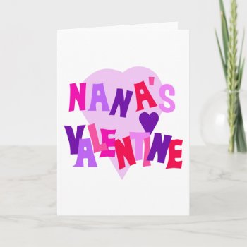 Hot Colors Heart Nana's Valentine Holiday Card by valentines_store at Zazzle
