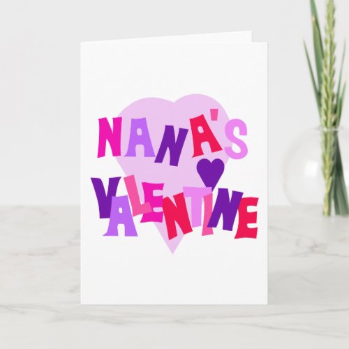 Hot Colors Heart Nanas Valentine Holiday Card