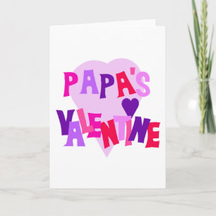 Hot Colors Heart Papa's Valentine Holiday Card