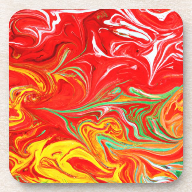 Hot Colors Patterns Art. Buy Now Beverage Coaster (Front)