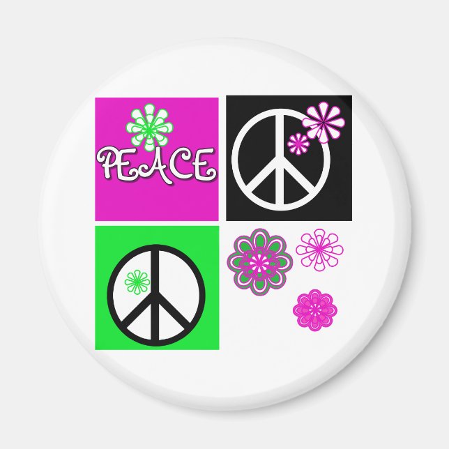Hot Colors Peace Magnet (Front)