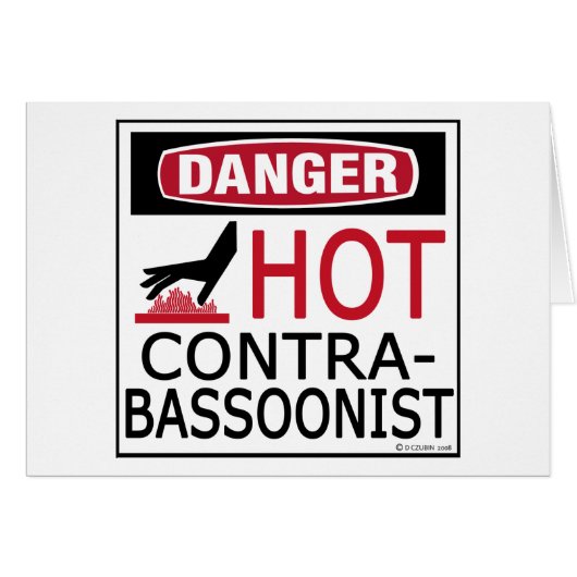 Hot Contrabassoonist Cards (Front Horizontal)