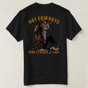 Hot Cowboys Men's Black T-Shirt