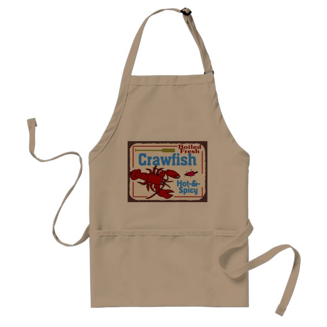 Hot Crawfish Adult Apron (Front)