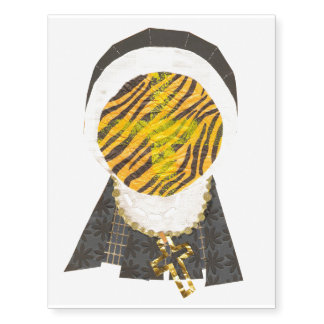 Hot Cross Bun Nun No Background Temporary Tattoo