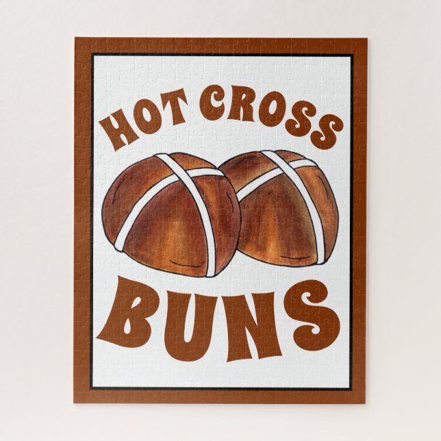 Hot Cross Buns British Food Baking Easter Pastry Jigsaw Puzzle (Vertical)