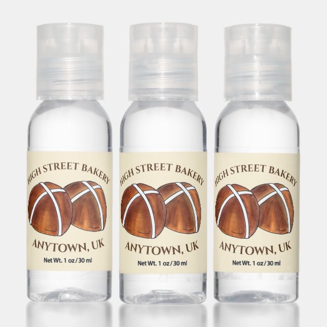 Hot Cross Buns British Food Baking Pastry Bakery Hand Sanitizer (Set)