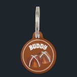 Hot Cross Buns British Food Baking Pastry Bakery Pet ID Tag<br><div class="desc">Design features an original marker illustration of a pair of hot cross buns, a sweet spiced bun made with fruit and marked with an X on the top. A baked good served on Good Friday and during the Easter season, hot cross buns are popular in the United Kingdom, Ireland, Australia,...</div>