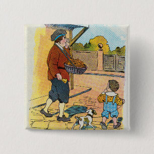 Hot-cross Buns, Mother Goose Nursery Rhyme Picture Button