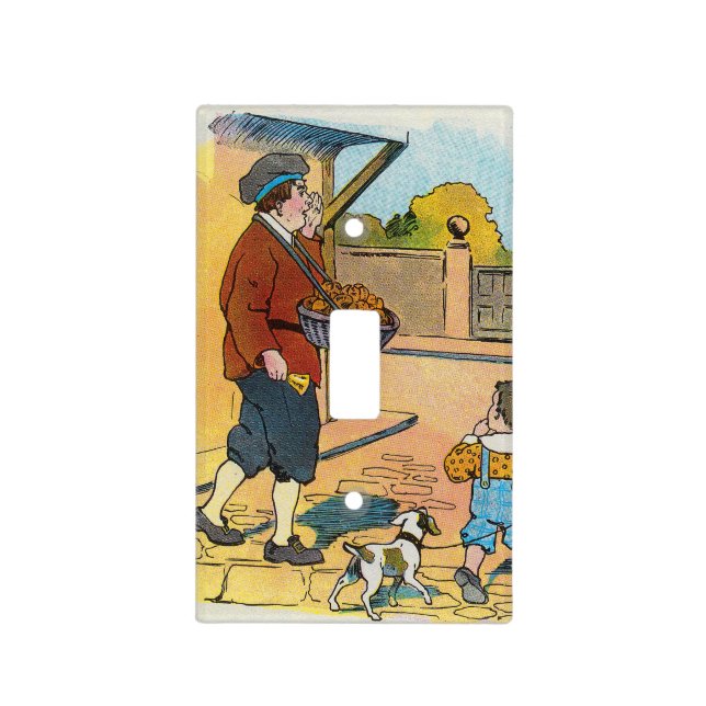 Hot-cross Buns, Mother Goose Nursery Rhyme Picture Light Switch Cover (Front)