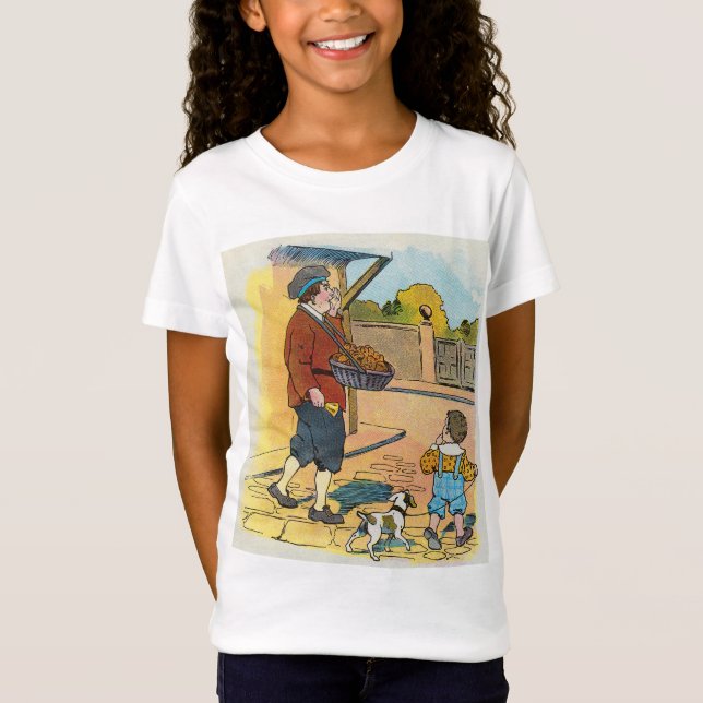 Hot-cross Buns, Mother Goose Nursery Rhyme Picture T-Shirt (Front)