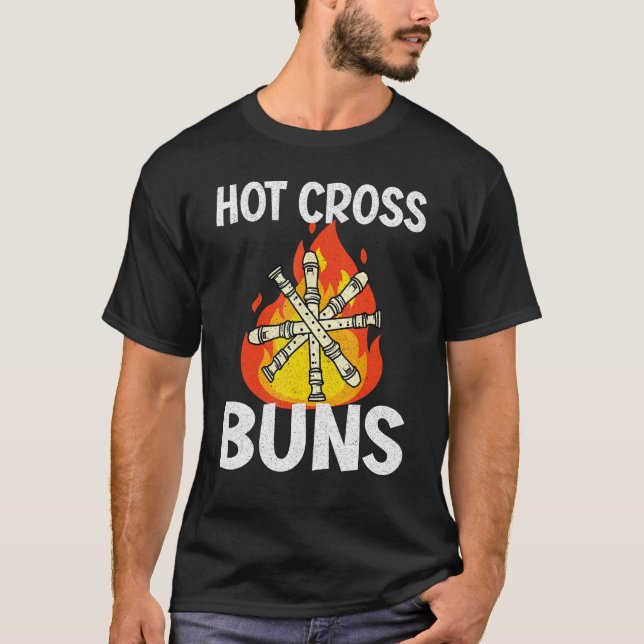 Hot Cross Buns  Womens Hot Cross Buns pattern for  T-Shirt (Front)