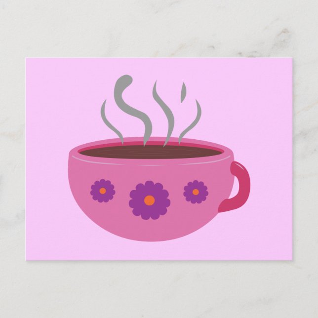Hot Cup of Coffee Postcard (Front)