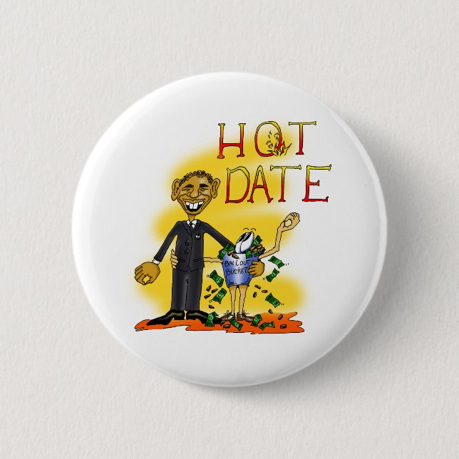 Hot Date Pinback Button (Front)