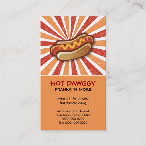 Customizable Hot Dawg Business Cards