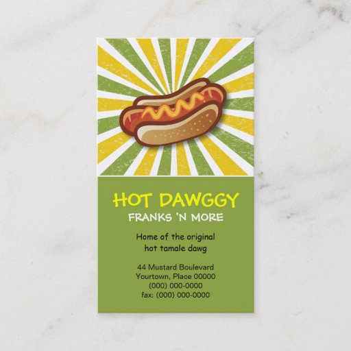 Customizable Hot Dawg Business Card
